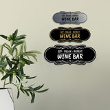 Signs ByLITA Designer Sip, Relax, Repeat: Wine Bar Durable ABS Plastic Laser Engraved Easy Installation Elegant Design Wall or Door Sign