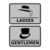 Classic Framed Ladies And Gentlemen Sign Set