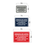 Signs ByLITA Classic Framed Smoking Or Vaping Of Any Substances Is Prohibited And Will Result In A Penalty Fee Wall or Door Sign