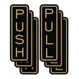 Signs ByLITA Classic Vertical Push Pull Self-Adhesive Door Sign for Businesses, Shops, Restaurants, Hotels and more (3 Pack) Wall or Door Sign