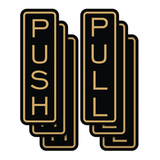 Signs ByLITA Classic Vertical Push Pull Self-Adhesive Door Sign for Businesses, Shops, Restaurants, Hotels and more (3 Pack) Wall or Door Sign