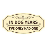 Signs ByLITA Victorian In Dog Years I've Only Had One Wall or Door Sign