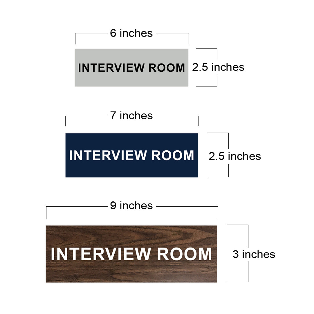 Basic Interview Room Wall or Door Sign – Pacific Sign and Stamp
