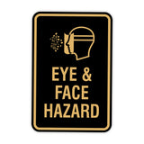 Signs ByLITA Portrait Round Eye & Face Hazard Wall or Door Sign