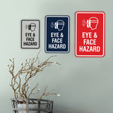 Signs ByLITA Portrait Round Eye & Face Hazard Wall or Door Sign