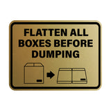 Signs ByLITA Classic Framed Flatten All Boxes Before Dumping Wall or Door Sign