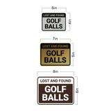 Classic Framed Lost And Found Golf Balls Wall or Door Sign