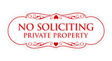 Designer No Soliciting Private Property Sign