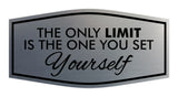 Signs ByLITA Fancy The Only Limit is the One You Set Yourself Durable ABS Plastic | Laser Engraved | Easy Installation | Elegant Design Wall or Door Sign