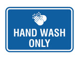 Classic Framed Hand Wash Only Sign