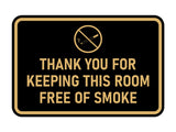 Signs ByLITA Classic Framed Thank You For Keeping This Room Free Of Smoke Wall or Door Sign