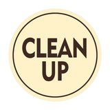Signs ByLITA Circle Clean Up Wall or Door Sign