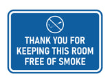 Signs ByLITA Classic Framed Thank You For Keeping This Room Free Of Smoke Wall or Door Sign