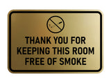 Signs ByLITA Classic Framed Thank You For Keeping This Room Free Of Smoke Wall or Door Sign