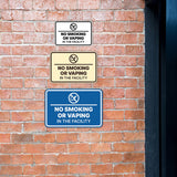 Signs ByLITA Classic Framed No Smoking or Vaping in the Facility Wall or Door Sign