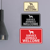 Signs ByLITA Classic Framed Service Animals Welcome Wall or Door Sign