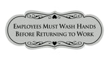 Designer Employees Must Wash Hands Before Returning to work Sign