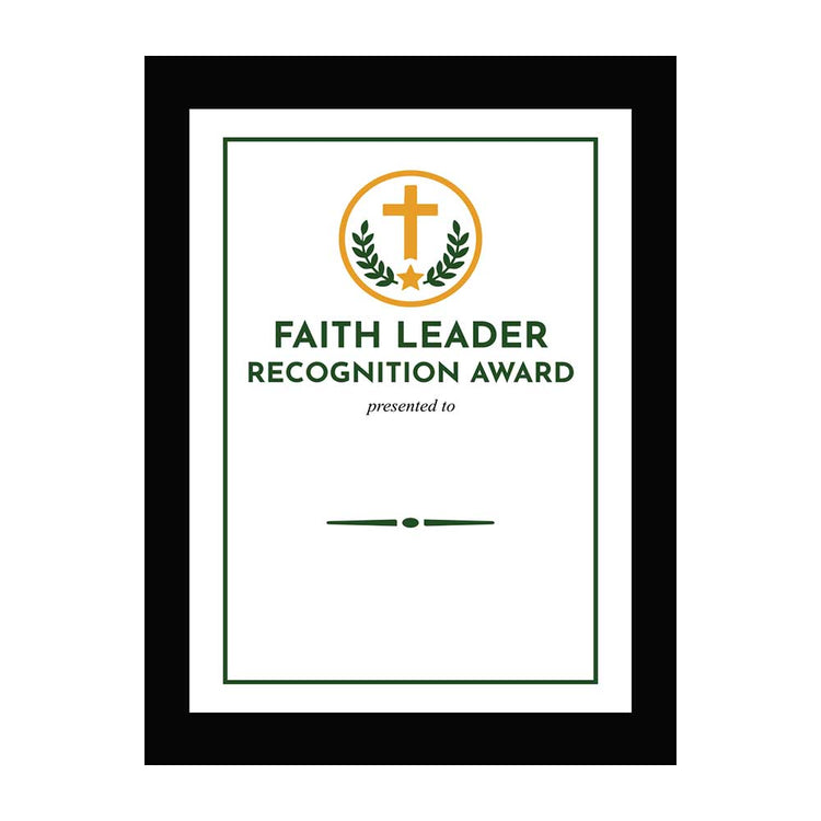Faith Leader Recognition Award' Personalized Wall Plaque With Easel Acrylic Stand | Faith/Community Non-Profit Award Plaques