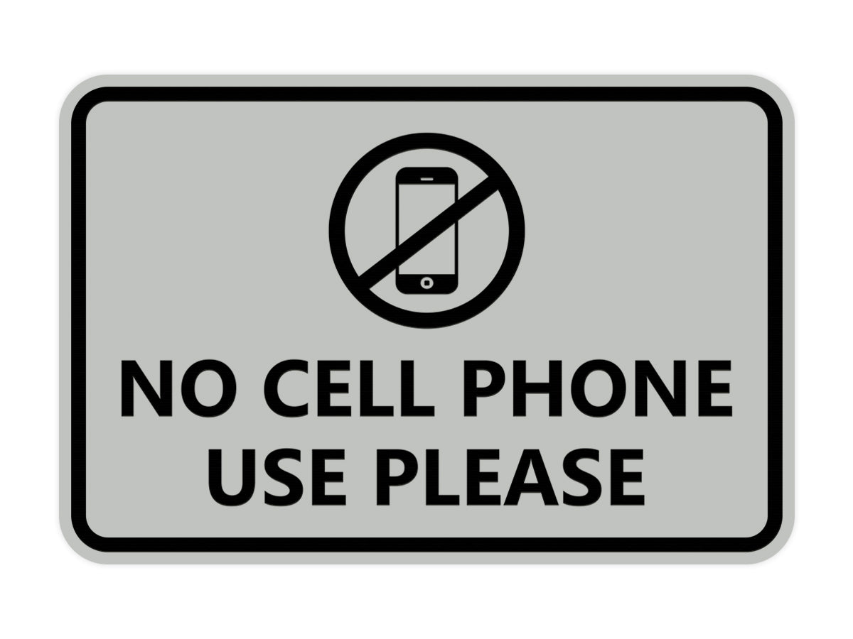 Classic Framed No Cell Phone Use Please