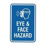 Signs ByLITA Portrait Round Eye & Face Hazard Wall or Door Sign