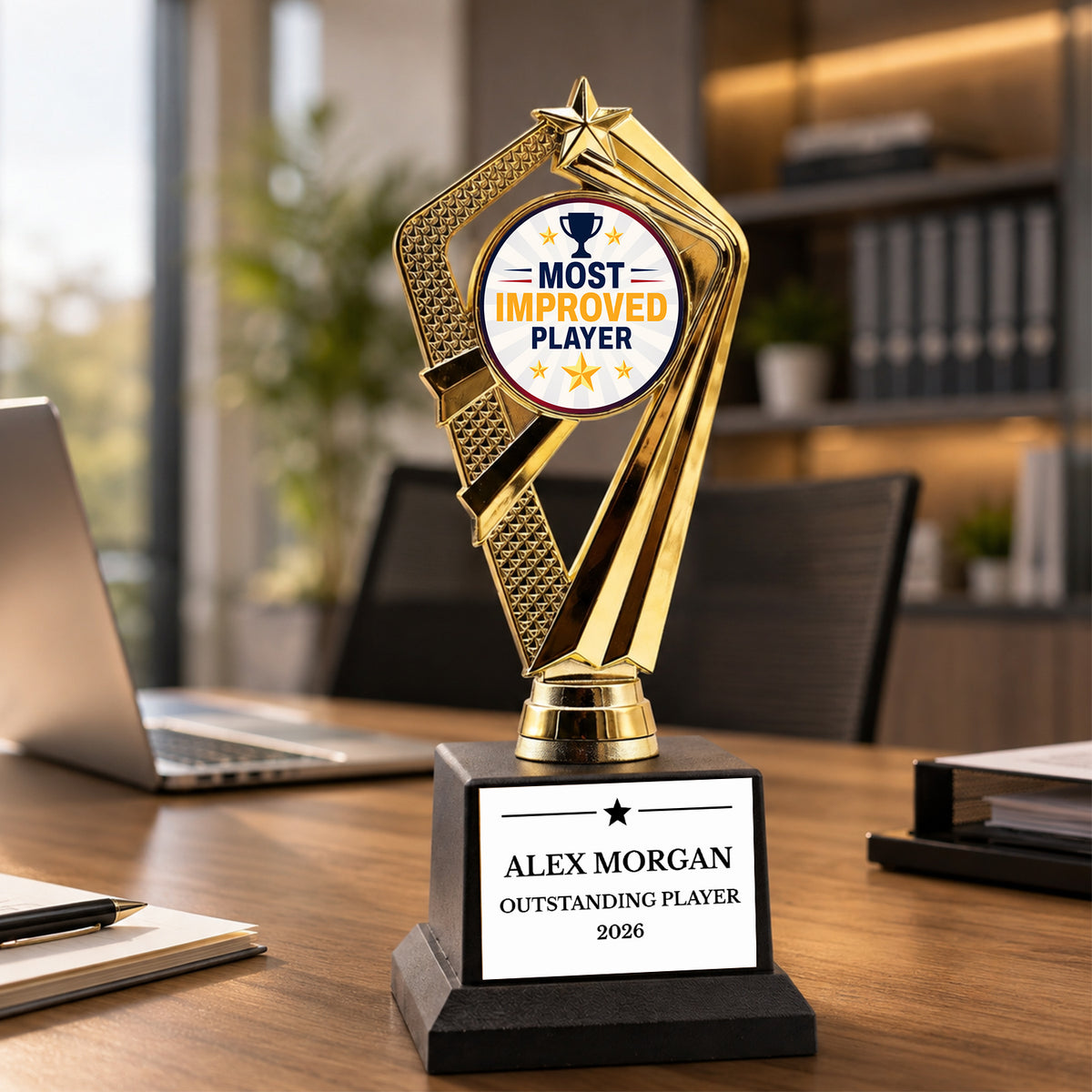 All Quality Most Improved Player Trophy, Custom Engraved — Personalized Award for Any Youth Sport or League