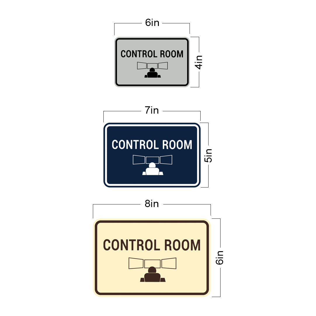 Classic Framed Control Room Wall or Door Sign