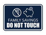 Signs ByLITA Classic Framed Family Savings Do Not Touch Durable ABS Plastic Laser Engraved Easy Installation Wall or Door Sign