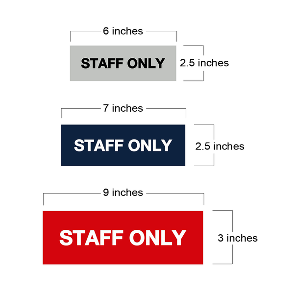 Basic Staff Only Sign – Pacific Sign and Stamp
