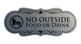 Designer No Outside Food or Drink Sign