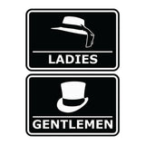 Classic Framed Ladies And Gentlemen Sign Set