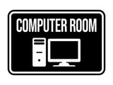 Classic Framed Computer Room Wall or Door Sign