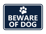Classic Framed Beware of Dog Sign