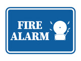 Signs ByLITA Classic Framed Fire Alarm Wall or Door Sign