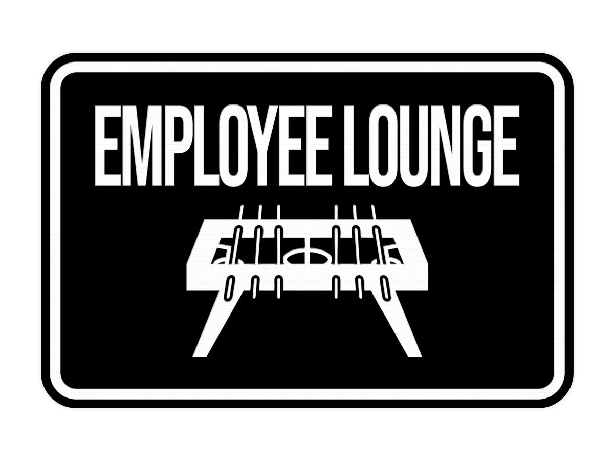Classic Framed Employee Lounge Wall or Door Sign
