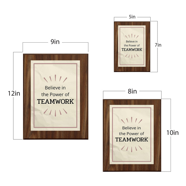 Believe in the Power of Teamwork Decorative Wall Plaque With Easel Acrylic Stand | Motivational Decor
