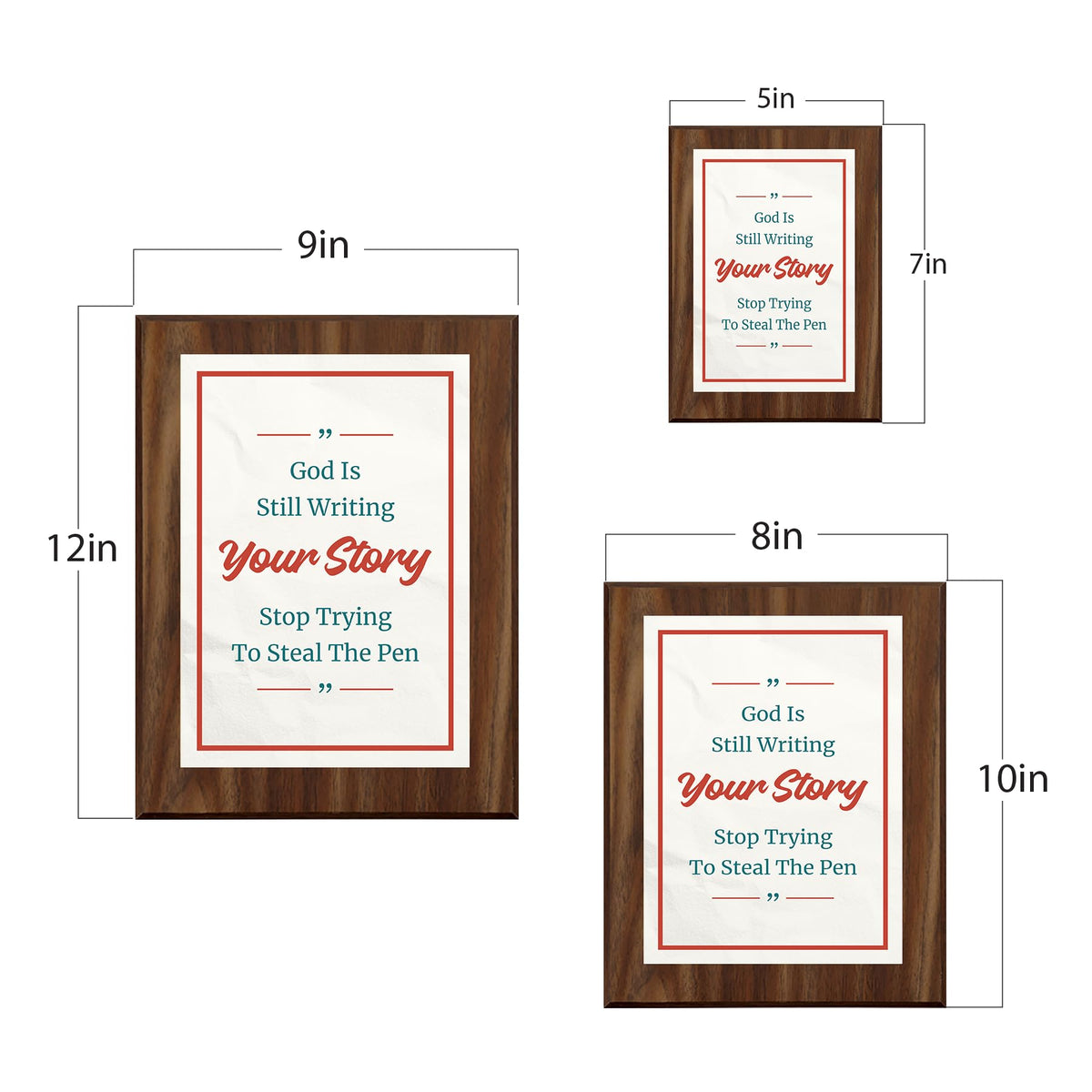 God Is Still Writing Your Story Stop Trying To Steal The Pen Decorative Wall Plaque With Easel Acrylic Stand | Religious Plaques