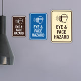Signs ByLITA Portrait Round Eye & Face Hazard Wall or Door Sign