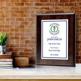 Academic Achievement Customizable Award Plaque | Easel Mount Option | Recognition of Achievement and Service Personalizable Plaques