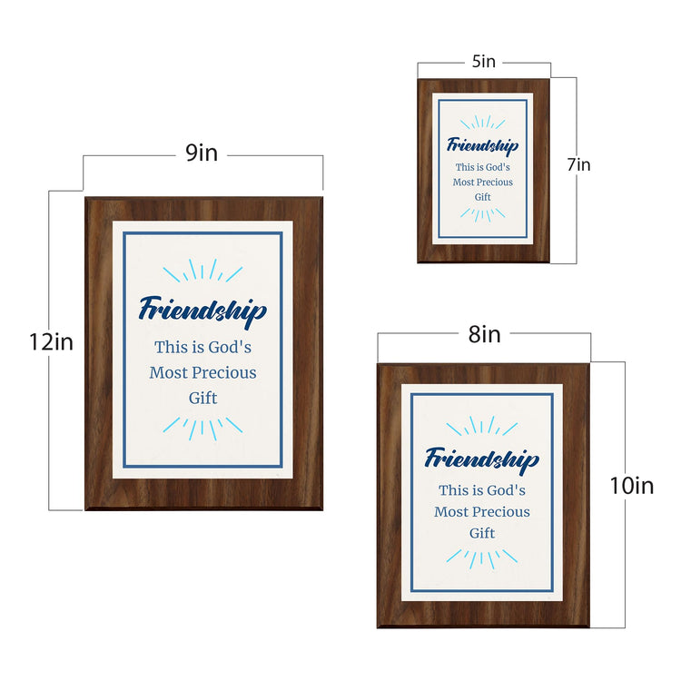 Friendship This is God's Most Precious Gift Decorative Wall Plaque With Easel Acrylic Stand | Religious Plaques