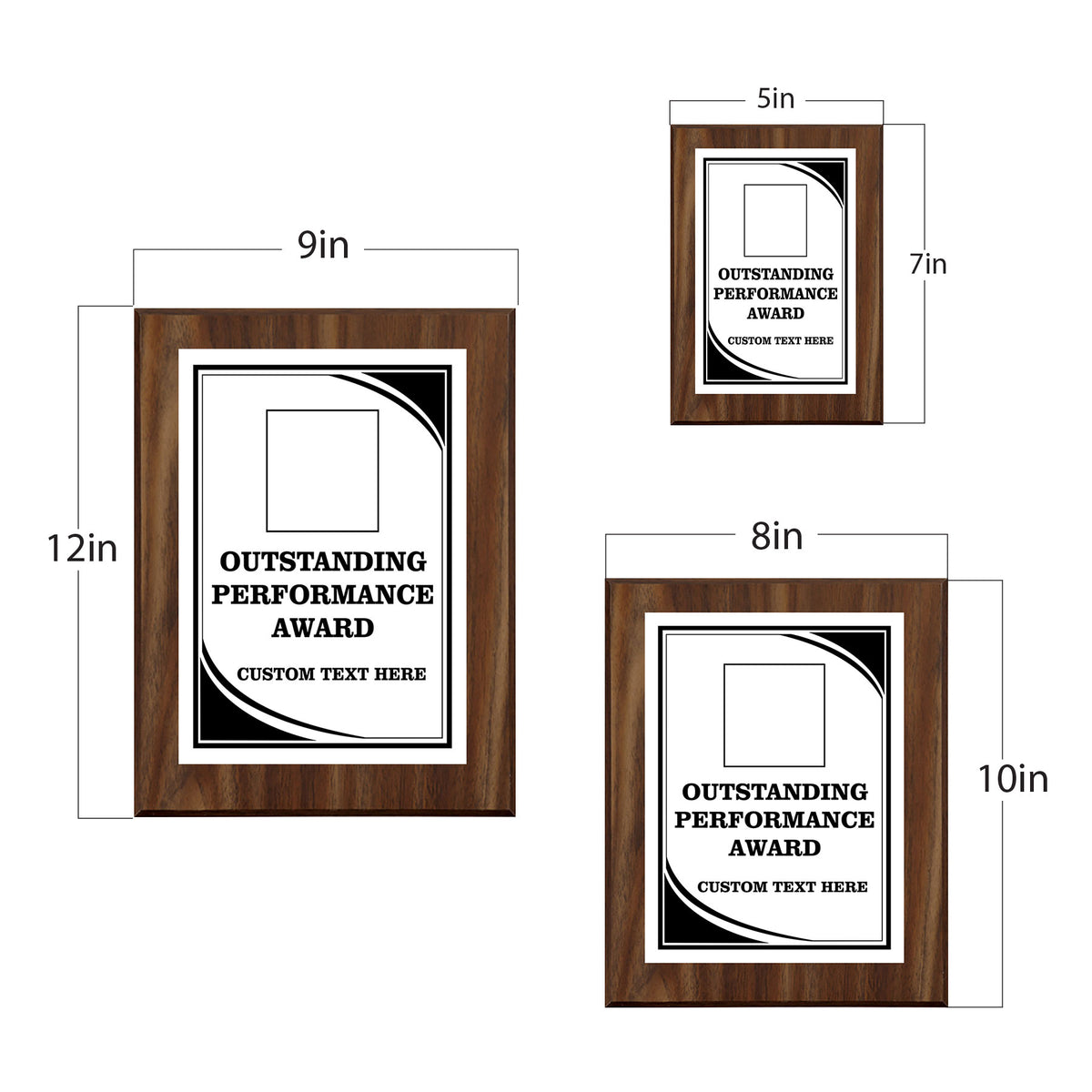 Outstanding Performance Award Personalized (Wooden) Wall Plaque With Easel Acrylic Stand | Workplace Recognition Ceremonies Award Plaques