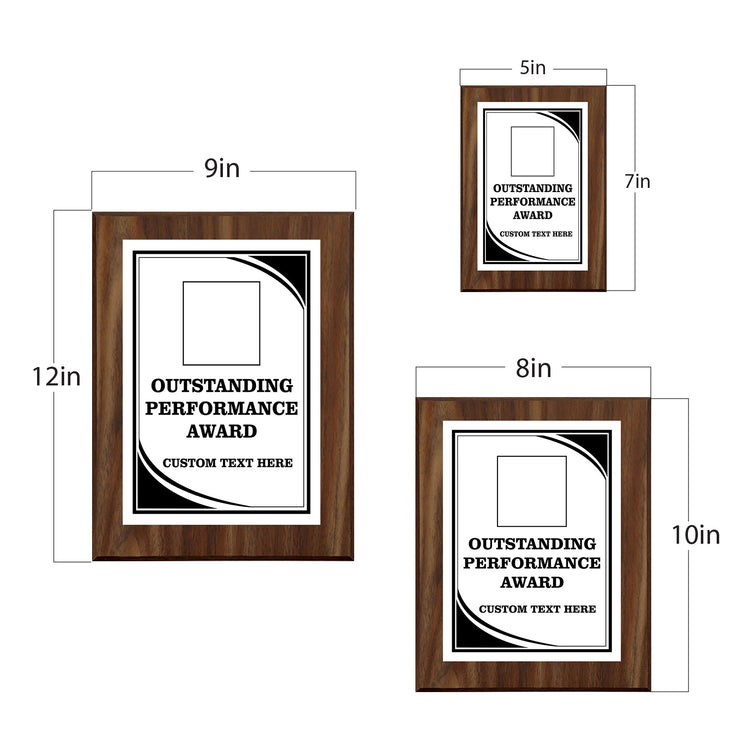 Outstanding Performance Award Personalized (Wooden) Wall Plaque With Easel Acrylic Stand | Workplace Recognition Ceremonies Award Plaques