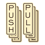 Signs ByLITA Classic Vertical Push Pull Self-Adhesive Door Sign for Businesses, Shops, Restaurants, Hotels and more (3 Pack) Wall or Door Sign