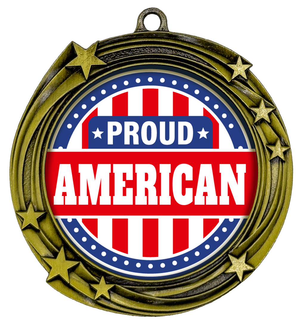 USA High Relief Metal Medals | Patriotic Awards and America Pride (3 Pack)