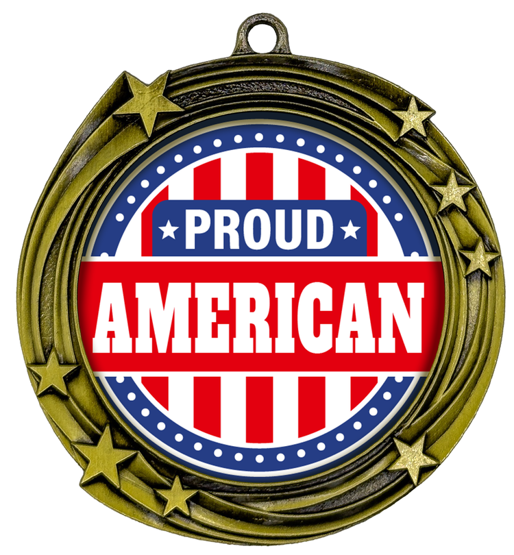 USA High Relief Metal Medals | Patriotic Awards and America Pride (3 Pack)