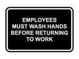 Classic Framed Employees Must Wash Hands Before Returning To Work