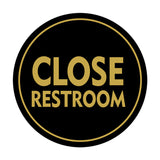 Signs ByLITA Circle Close Restroom Wall or Door Sign