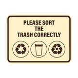 Signs ByLITA Classic Framed Please Sort The Trash Correctly Wall or Door Sign