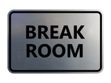 Classic Framed Break Room Sign