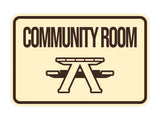 Classic Framed Community Room Wall or Door Sign