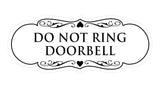 Designer Do Not Ring Doorbell Sign